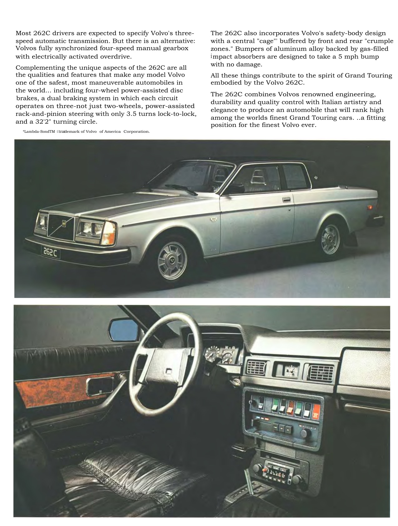 1978 Volvo 262C Brochure Page 1